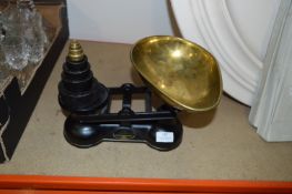 Pair of Salter Cast Iron Scales with Weights