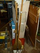 Assorted Snow Shovels, Brushes, Brooms, etc.
