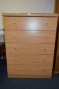 Beech Effect Five Height Chest of Drawers