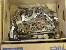 Box Containing Assorted Bike Spanners etc.