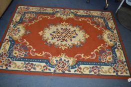 Floral Patterned Brown Rug