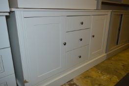 *White Sideboard with Two Doors and Three Drawers