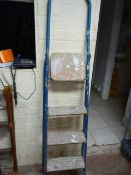 Pair of Tubular Steel Three Tread Steps