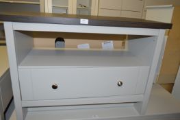 *Grey and Dark Wood Topped TV Entertainment Unit with Single Drawer