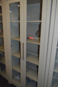 *Light Grey Two Door Glazed Display Cabinet