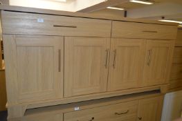*Light Oak Sideboard with Four Doors and Two Drawers