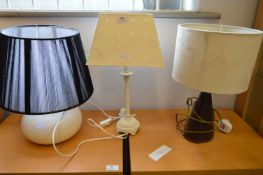 Assorted Table Lamps with Shades