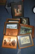 Box Containing a Selection of Framed Prints
