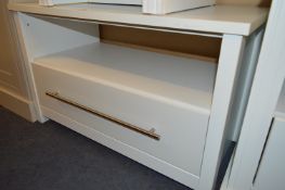 *White TV Entertainment Unit with Single Drawer