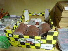 Box of Bosch and Titan Abrasive Papers