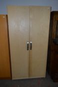 Teak Effect Double Wardrobe