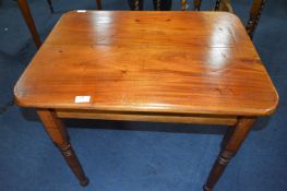 Small Mahogany Topped Side Table on Pine Base