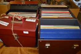 Six Record Boxes Containing an Assortment of LP Records