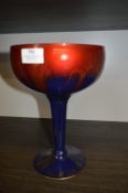 Blue & Red Glass Goblet