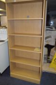 Light Oak Five Height Bookshelf