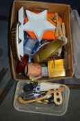 Box of Kitchenware; Quiche Dishes, Cutlery, Serving Dishes, Containers, etc.