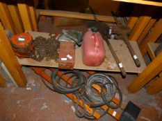 Trailer Winch, Two Tapping Stocks, Chain Hoist and a Mechanics Trolley