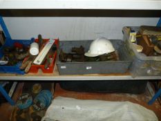 Contents of Shelf; Assorted Bottle Jacks, Nuts, Bolts, Fixings, Files, etc.