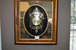 Framed Mirrored Skeletal Wall Clock