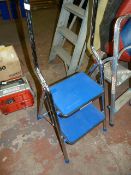 Tubular Steel Two Tread Step