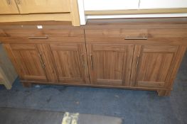 *Walnut Effect Sideboard with Four Doors and Two Drawers