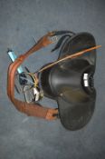 Pony Saddle with Stirrups and Crop
