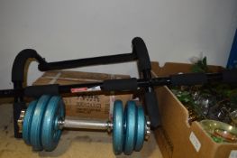 York Fitness Dumbbell Set and Exercise Bar