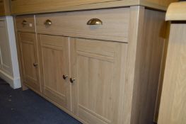 *Light Oak Sideboard with Two Drawers and Three Doors