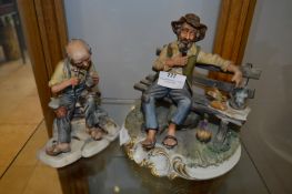 Two Capodimonte Style Figurines 