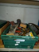 Plastic Tray; Handtools, Bricklayers Trowels, Door Furniture, etc.