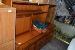 Teak Low Back Wall Unit