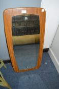 1960's Teak Effect Framed Wall Mirror