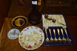 Cutlery, Decorative Plate and a Decanter
