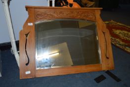 Carved Walnut Framed Mirror