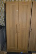 *Light Oak Two Door Wardrobe