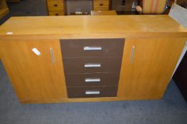 Oak Sideboard with Two Doors and Three Drawers