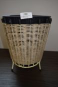 1950s Wicker Waste Basket