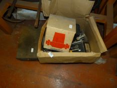Box Containing Circulation Pumps, Electric Tools, Plasterers Float, etc.