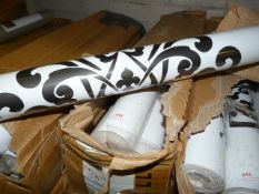 Six Rolls of Caramel Creations Wallpaper (Black & White)