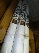 Five Rolls of Caramel Creations Wallpaper (White & Silver)