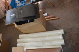*Four 100mm Round Pipes and a Box Containing Jewson Slate Vents