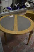 *Circular Oak Dining Table with Slate Top