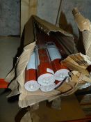 Six Rolls of Caramel Creations Wallpaper (Silver & Red)