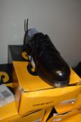 *Pair of Black Leather Safety Shoes Size: 9
