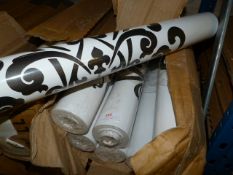 Eight Rolls of Caramel Creations Wallpaper (Black & White)