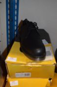 *Pair of Black Leather Safety Shoes Size: 7