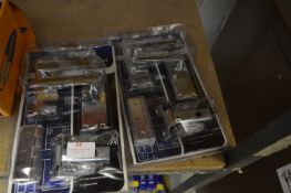 *Two Sets of Jewson Victorian Straight Latch Door Handle Packs (Chrome)