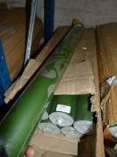 Six Rolls of Caramel Creations Wallpaper (Green & Silver)