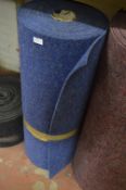 Roll of 1m Width Blue Cord Type Carpet