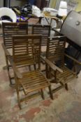 *Four Folding Garden Chairs